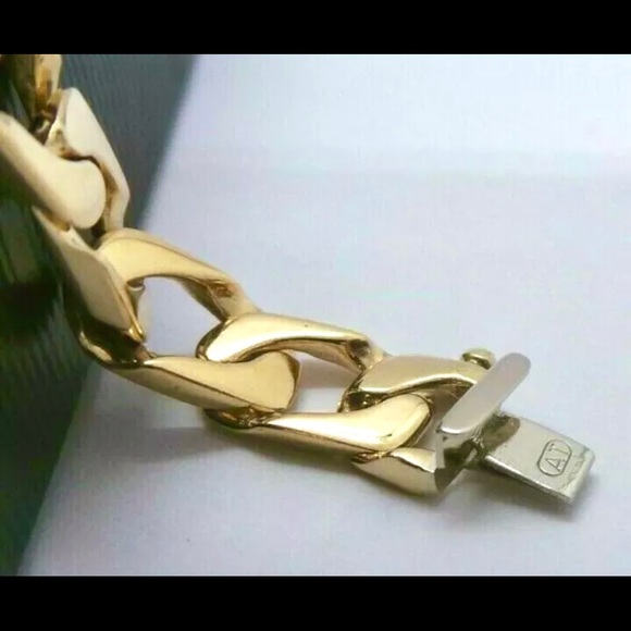 14K Yellow Solid GOLD LINK BRACELET - Picture 8 of 8